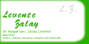 levente zalay business card